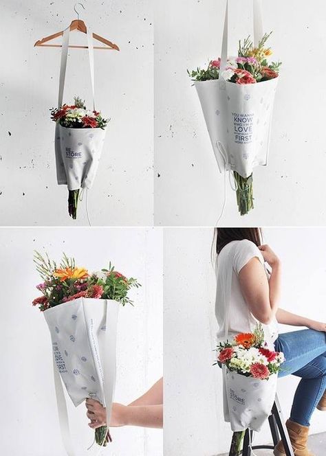 Packaging For Flowers, Bouquet Bag, Flower Shop Decor, Flower Shop Design, Florist Design, Flower Truck, Flower Cart, Flower Boutique, Flower Business