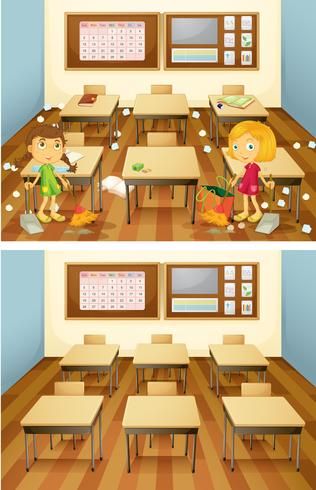 Students cleaning classroom set Cleaning Classroom, Student Cleaning, Clean Classroom, School Kids Crafts, Templates Business, Red Rose Flower, Classroom Setting, School Posters, Cute Doodles Drawings