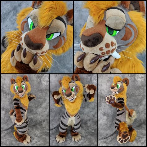 Saber Toothed Tiger, Sabertooth Tiger, Fursuit Tutorial, Fursuit Head, Animal Fur, Beautiful Suit, Silly Animals, Cool Costumes, Animal Art