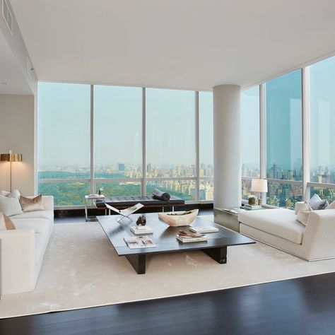 Modern Condo Living Room, Condo Living Room, Modern Condo, Manhattan Apartment, Contemporary Furniture Design, Condo Living, Century Furniture, Apartment Interior, Luxury Apartments