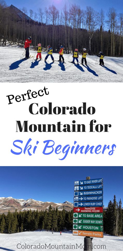 Crested Butte Skiing Review || 5 Reasons It's a Great Place to Learn to Ski Colorado Ski Trip, Family Ski Vacation, Resorts For Kids, Colorado Ski Resorts, Ski School, Family Ski Trip, Skiing Lessons, Snowboarding Trip, Colorado Ski