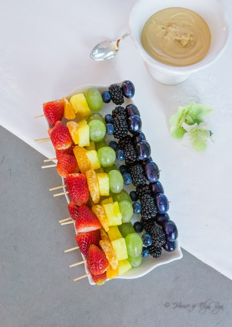 Fresh Fruit Kabobs Skewers, Party Fruits Ideas, Fruit On Toothpicks, Fruit Skewer Display Ideas, Bridal Shower Fruit Skewers, Fruit Skewer Appetizers, Fruits For Party, Fruit Platter Birthday Party, Party Fruit Platter Ideas