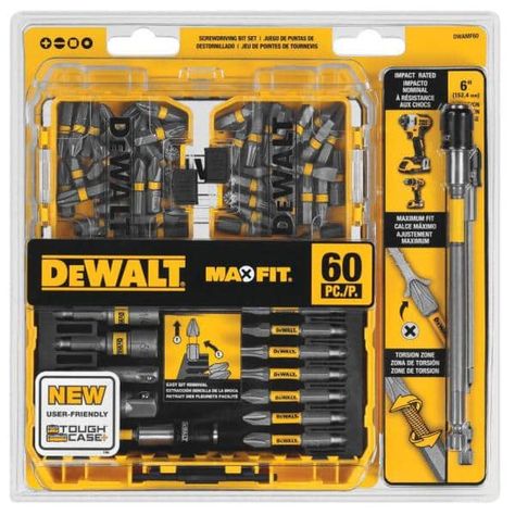 DEWALT MAXFIT Screwdriving Set (60-Piece) DWAMF60 - The Home Depot Fit Accessories, Cnc Manufacturing, Stained Doors, Sanding Tools, Accessory Storage, Dewalt Tools, Pressure Washer Accessories, Dewalt Power Tools, Screwdriver Bits