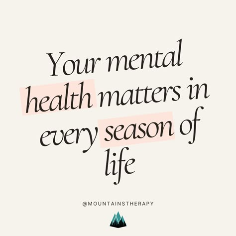 Your mental health matters every step of the way 🌿💙. Embrace self-care and growth with Mountains Therapy. 🏔️ #MentalHealthMatters #SeasonsOfLife #MountainsTherapy Getting Diagnosed Quotes, New Years Mental Health, Working On Mental Health, Mental Health Vision Board Inspiration, New Year Mental Health, Quotes About Therapy, Therapy Social Media Posts, Vision Board Mental Health, Mental Health Vision Board