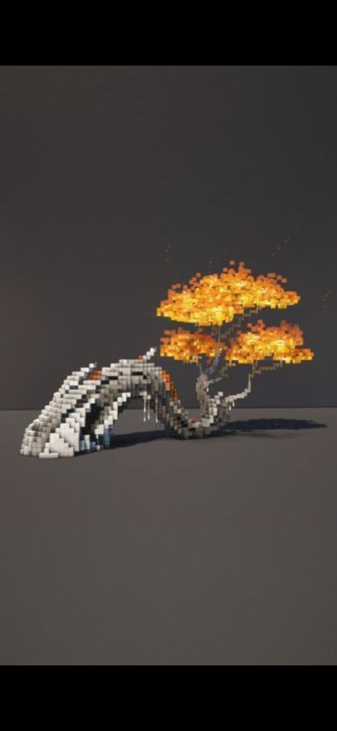 Minecraft Sea Temple Base, Minecraft Volcano Build, Fire Minecraft Build, Minecraft Autumn Tree, Minecraft Floating Lights, Minecraft Floating Island Tutorial, Minecraft Megabase Ideas, Minecraft Magic Forest, Minecraft Tree Build