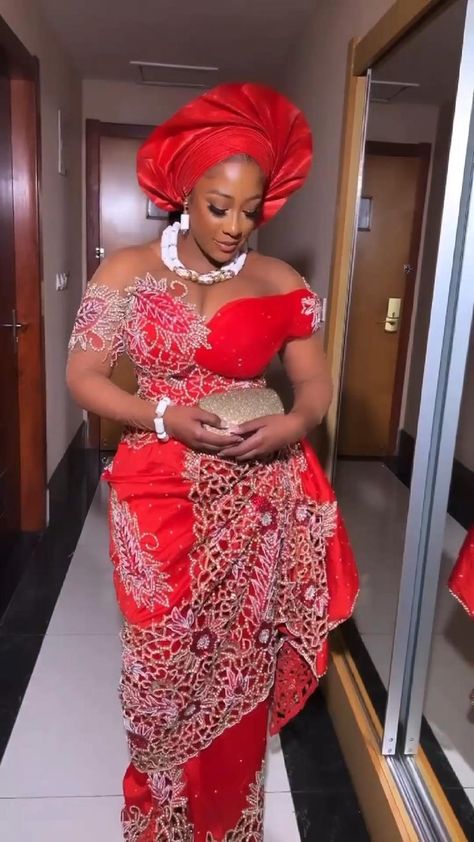 Nigerian Wedding Dresses Traditional, Igbo Traditional Wedding, African Bridal Dress, African Traditional Wedding Dress, Nigerian Lace Styles Dress, Nigerian Lace Styles, African Lace Styles, Traditional Wedding Attire, Best African Dresses