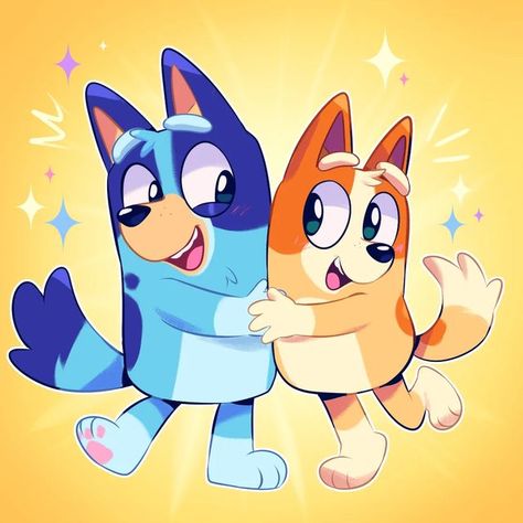 Bluey And Bingo, Projets Cricut, Images Kawaii, Human Art, Kids Shows, A Drawing, I'm Happy, Im Happy, Cute Anime Couples