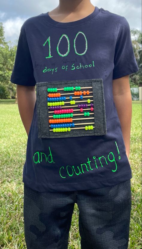 The abacus (plural abaci or abacuses), also called a counting frame, is a calculating tool that has been in use since ancient times and is still in use today. Math Costume Ideas, Calculator Costume, 100 Days At School, 100 Day Shirt Ideas, School Dress Up Days, Math Day, 100 Días De Clases, 100th Day Of School Crafts, 100 Days School