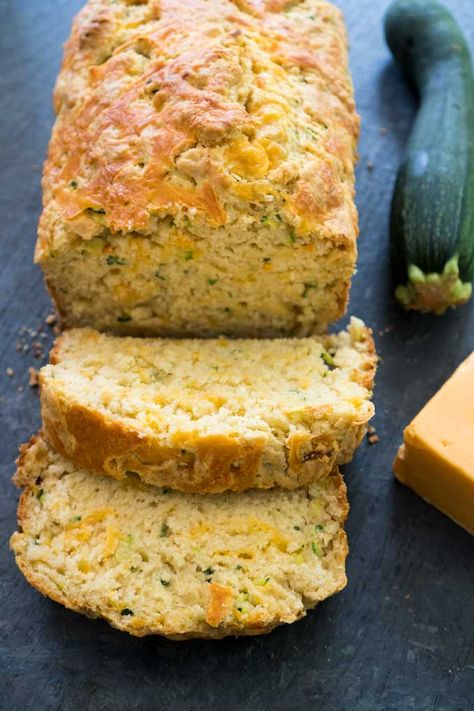 Savory Zucchini Bread, Zucchini Cheddar, Zucchini Bread Recipe, Garlic Cheese Bread, Garlic Cheese, Zucchini Bread Recipes, Cheese Bread, Zucchini Bread, Keto Bread