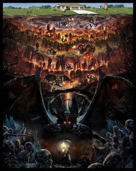 Dante's Inferno, Dantes Inferno, Psy Art, Ange Demon, Biblical Art, Angels And Demons, Gothic Art, Spiritual Art, Religious Art