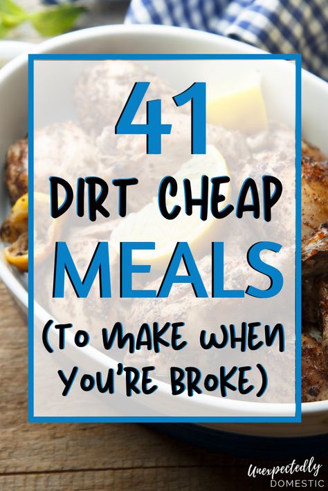 Dirt Cheap Meals, Cheap Meals To Make, Organize Life, Eat On A Budget, Meals To Make, Cheap Easy Meals, Budget Meal Planning, Inexpensive Meals, Large Families