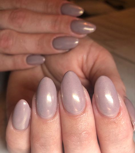 Gray Glazed Donut Nails, Grey Glazed Donut Nails, Biab Nails Almond, Nails Biab, Glazed Donut Nails, Donut Nails, Biab Nails, Grey Nails, Gel Overlay