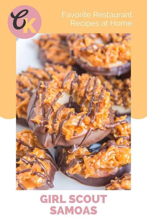 Samoas Cookies Recipe, Samoa Cookies Recipe, Homemade Samoas, Samoas Cookies, Samoa Cookies, Turtle Cookies, Gooey Cookies, Girl Scout Cookies, Girl Scout