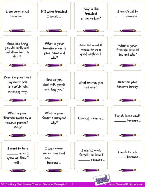 Use these writing worksheets for 3rd Grade to help you provide your child with the writing skills they need. Journaling gives third-graders the chance to express their thoughts and emotions on paper and to see where their feelings come from. Grab your free copies today! #writingprintables #writingresources #3rdgraderesources #journalbuddies #writingideas Creative Writing For Grade 2 Student, Second Grade Writing Prompts Free, Second Grade Journal Writing Prompts, Writing Prompt For 2nd Grade, Parts Of A Story 2nd Grade, Second Grade Writing Curriculum, Journal Prompts For Second Grade, Journal Prompts For 2nd Grade, Writing Exercises For 3rd Grade