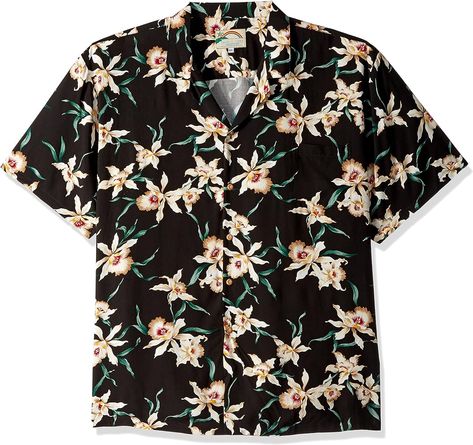 Paradise Found Star Orchid Black Tom Selleck Magnum PI - Black - S : Amazon.co.uk: Fashion Tom Selleck Magnum Pi, Luau Outfits, Black Toms, Magnum Pi, Tom Selleck, Paradise Found, Tropical Shirts, Cool Hawaiian Shirts, Hawaiian Print