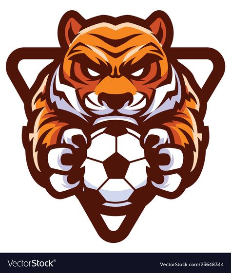 Tiger Mascot, Logo Football, Adobe Illustrator Vector, Tiger Football, Tiger Logo, Logo Idea, Animal Symbolism, Team Mascots, Video Download