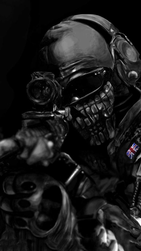 Spec Ops, Call Of Duty, See More, Soldier, Ghost, Mask, Black