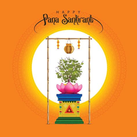 Happy Pana Sankranti written in odiya language. Vector illustration of odisha new year Pana Sankranti with festive elements Odia New Year Pana Sankranti, Odia New Year, Pana Sankranti, तुलसी विवाह, New Year Wishes Images, Feather Illustration, Beautiful Morning Quotes, Happy Diwali Images, Diwali Images