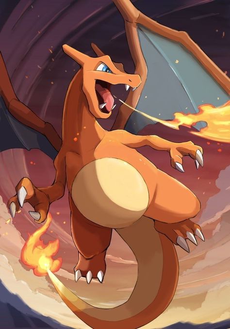 Charizard Art, Charmander Art, Giratina Pokemon, Flying Type Pokemon, Pokemon Photo, Pokemon Sketch, Pokemon Charmander, Pokemon Poster, Pokemon Craft