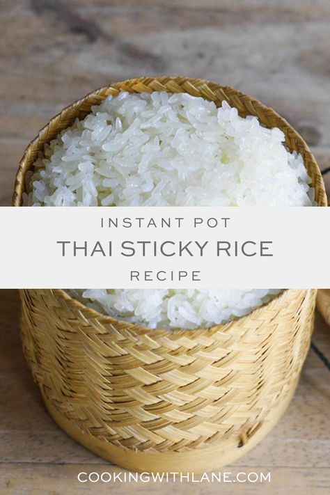 Learn how to make sticky rice in the instant pot. Instant Pot Sticky Rice can carefully be made if you follow these instructions. #stickyrice #sweetrice Make Sticky Rice, Rice In The Instant Pot, Rice In Crockpot, Sticky Rice Recipe, Thai Sticky Rice, Sweet Sticky Rice, Pressure Cooker Rice, White Rice Recipes, Asian Side Dishes