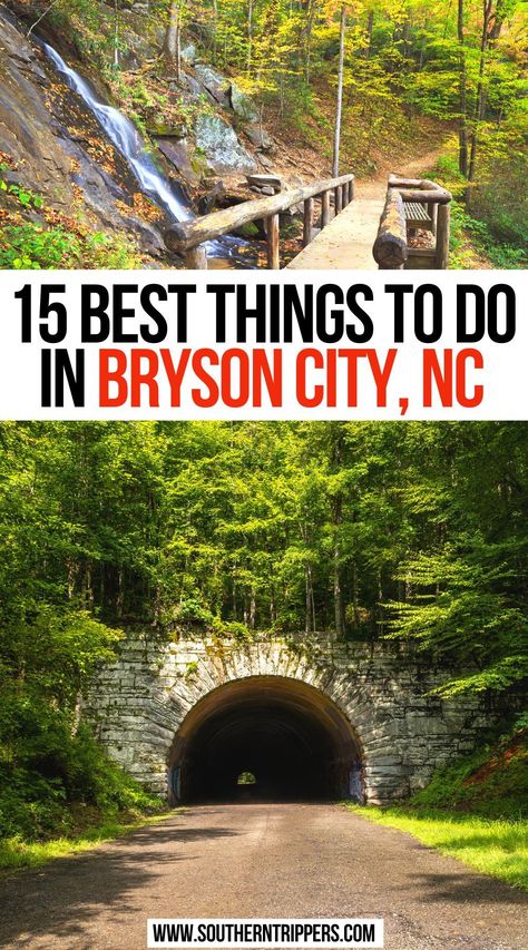 15 Best Things To Do In Bryson City, NC Bryson City North Carolina, Best Travel Books, Bryson City Nc, North Carolina Vacations, East Coast Usa, North Carolina Travel, Bryson City, Usa Beaches, Wellness Travel