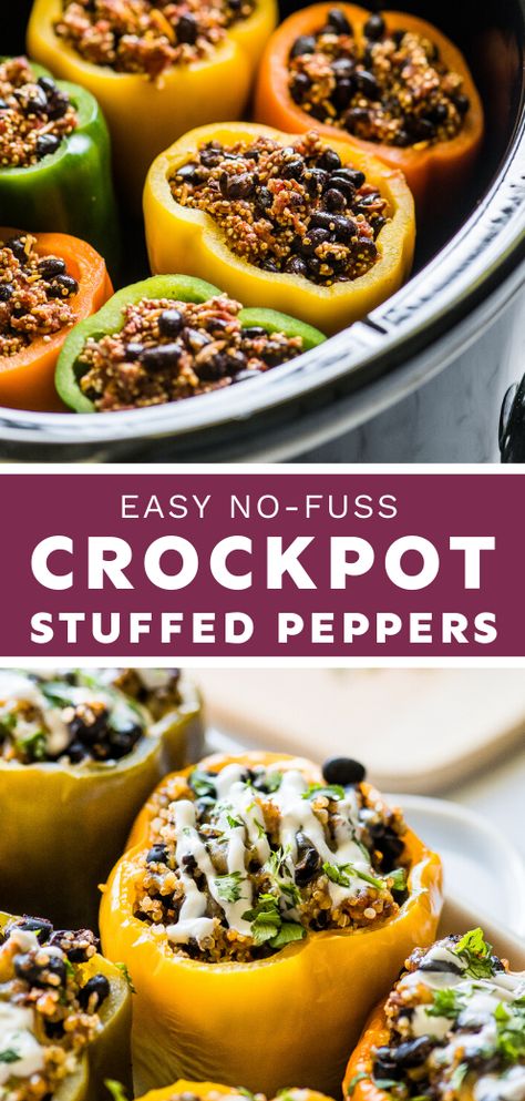 Ground Beef Quinoa, Easy Steak Fajitas, Isabel Eats, Crockpot Stuffed Peppers, Taco Stuffed Peppers, Quinoa Stuffed Peppers, 21 Day Meal Plan, Stuffed Peppers Healthy, Healthy Ground Turkey