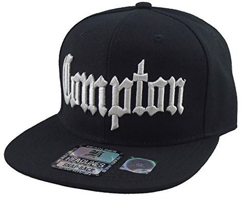 L.O.G.A. New Compton 3d Embroidered Flat Bill Snapback Baseball Cap Hat Black Compton Cap, Compton Hat, Flatbill Hat, Embroidered Flats, Flat Bill Hats, Hip Hop Cap, Snapback Caps, Embroidery Materials, Womens Baseball Cap