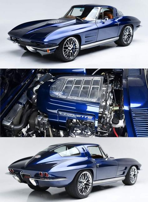 1963 Chevrolet Corvette Custom Split-Window Coupe! 1963 Corvette Stingray, Corvette Custom, 60s Muscle Cars, Vintage Muscle Cars, Chevrolet Corvette Stingray, Classic Cars Trucks Hot Rods, Vintage Muscle, Pony Car, Corvette Stingray