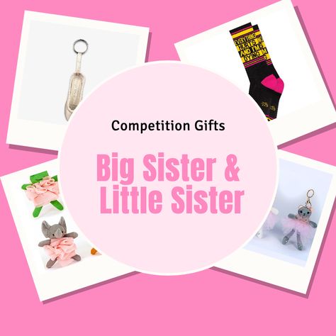 It's competition season! Don't forget your Big Sister/Little Sister gifts! #dancecompetition #littlesister #bigsister #dancegifts Cheer Big Sister Gifts Ideas, Big Cheer Sister Gifts, Dance Big Sister Gift Ideas, Dance Sister Gift Ideas, Cheer Big Sis Little Sis Gifts, Dance Big Sister Gifts, Big Sister Little Sister Gifts Sports, Big Sis Lil Sis Gifts Dance, Big Sister Bag