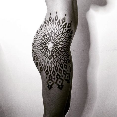 40 Creative Thigh Tattoo Ideas for Women | Inspirationfeed Mandala Thigh Tattoo, Tattoo Over Scar, Tattoo Thigh, Geometric Tattoos, Thigh Tattoos, Stomach Tattoos, Thigh Tattoos Women, Sun Tattoo, Tattoo Blog