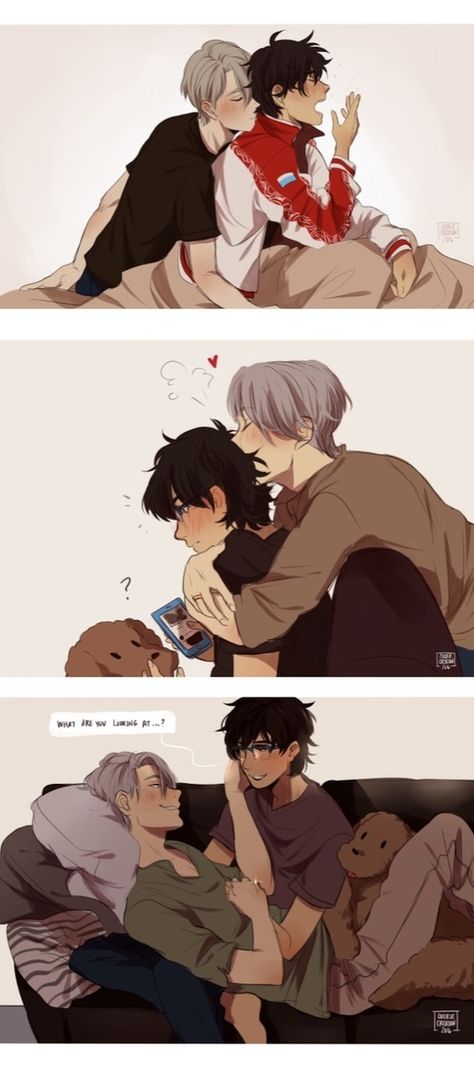 Porque son tan hermosos por qué •3• Yuri On Ice Viktor, Yuri On Ice Comic, Katsuki Yuri, Viktor Nikiforov, Yuuri Katsuki, Victor Nikiforov, Yuri Katsuki, Happy Relationship, Yuri On Ice