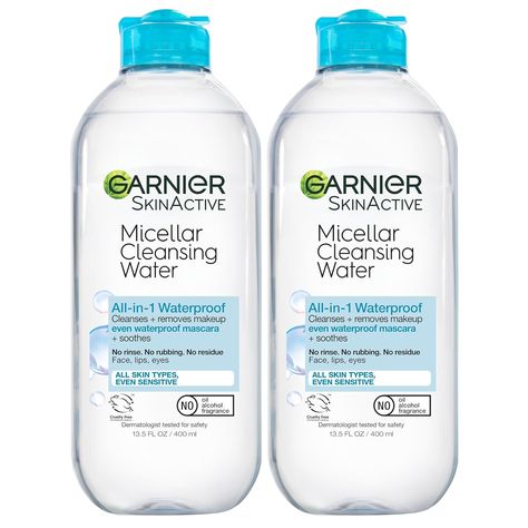 ALL-IN-1 Cleanser To hydrate and Rrefresh skin: This all-in-1 micellar cleansing water is a facial cleanser and makeup remover that is gentle on skin. This micellar water for all skin types gently cleanses, removes makeup, dirt and oils from skin. Garnier Micellar Water, Garnier Micellar Cleansing Water, Hydrating Facial Cleanser, Waterproof Makeup Remover, Garnier Micellar, Hydrating Facial, Garnier Skin Active, Micellar Cleansing Water, Makeup Remover Wipes