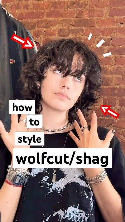 how i style my hair! #hairroutine #hairstyle #haircut #unisex #androgynous #hairstyles #hairtutorial Masc Hair On Women, Short Wolfcut For Wavy Hair, Different Styles For Short Hair, Masculine Undercut Long Hair, Short Thick Straight Hairstyles, Short Unisex Hairstyles, How To Style Grunge Hair, Wavy Nonbinary Hair, Masc Haircuts For Women Long Hair