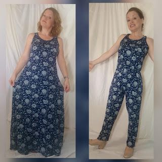 Refashion Co-op Diy Jumpsuit Pattern, Diy Jumper, Jumpsuit Diy, Upcycle Dress, Dress To Jumpsuit, Sewing Pants, Upcycle Sweater, Altering Clothes, Jumpsuit Pattern