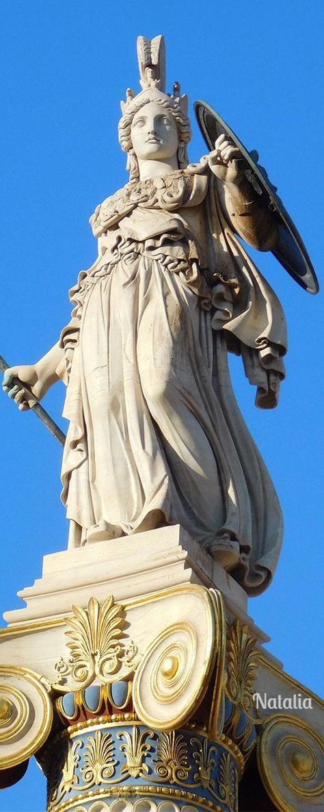 Statue of Pallas Athena, Greece Athena Greece, Athena Symbol, Pallas Athena, Byzantine Art, Greek Style, Greek Myths, Greek Gods, Ancient Greece, Greek Mythology