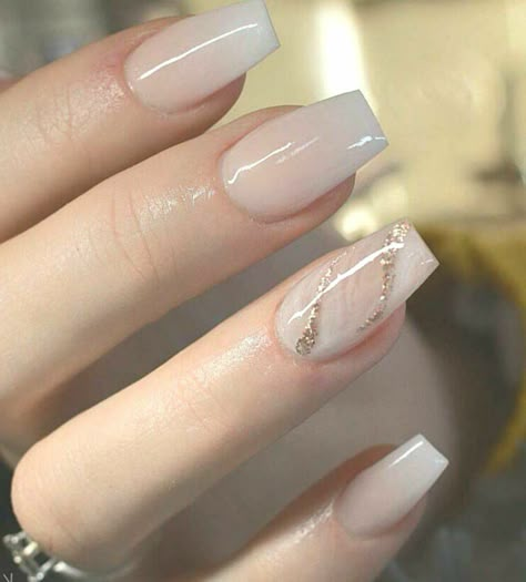 Vintage Wedding Nails, Elegant Bridal Nails, Gel Coffin, Coffin Nails Designs Summer, Baby Boomers Nails, Pink Coffin, Bridal Nail Art, Romantic Nails, Short Coffin