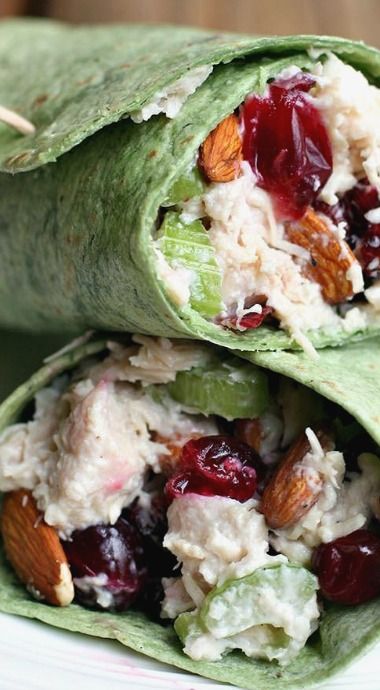 Turkey Cranberry Almond Wrap. I made this on February 5 2015. It was so so so good and healthy which is always good. I used 2 chicken breast, sprinkled with my homemade ranch seasoning and grilled it on my George Forman and used 3 Tbsp Greek yogurt and dried cranberries. Will for sure make it again! Turkey Cranberry, Homemade Ranch Seasoning, Tastes Better From Scratch, Cranberry Almond, Makanan Diet, Wrap Recipes, Wrap Sandwiches, Good Healthy Recipes, Turkey Recipes