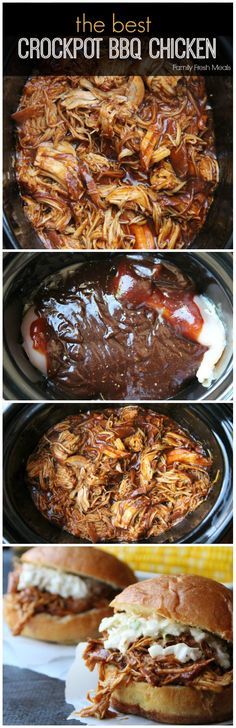 The Best Crockpot BBQ Chicken | FamilyFreshMeals.com Best Crockpot Bbq Chicken, Crockpot Bbq Chicken, Best Crockpot, Bbq Chicken Crockpot, Crock Pot Food, Family Fresh Meals, Crockpot Dishes, Recipes Crockpot, Paula Deen