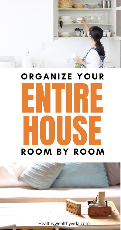 Organizing Entire House, Organize Entire House, Organizational Ideas, Simple Plan, Diy Cleaning Hacks, Organize Your Home, Daily Plan, Room Planning, Home Organization Hacks