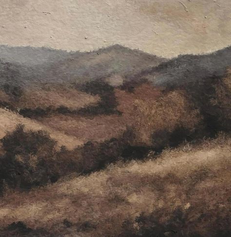 Dark Moody Fall Print, Brown Vintage Landscape Wall Art, Rustic Beige Hills Decor, Autumn Mountain Print, Muted Nature Painting Download - Etsy Moody Art Print, Brown Painting Aesthetic, Fall Aesthetic Art, Brown Vintage Aesthetic, Color Theory Projects, Prairie Aesthetic, Brown Artwork, Mocha Mousse, Pretty Paintings