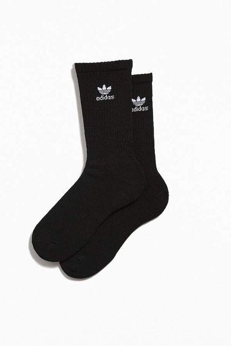 Adidias Socks, Adidas Casual Black Socks, Black Sporty Socks, Adidas Crew Socks, Adidas Socks, Dinner Fits, Adidas Trefoil, Chill Fits, Fashion Socks