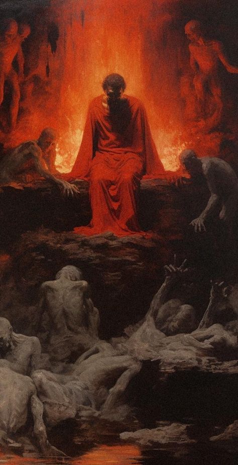 Dante Alighieri Illustration Art, Inferno Aesthetic, Purgatory Aesthetic, Purgatory Art, Hell Illustration, Dark Planet, Pop Art Tattoos, Alchemy Art, Baroque Painting