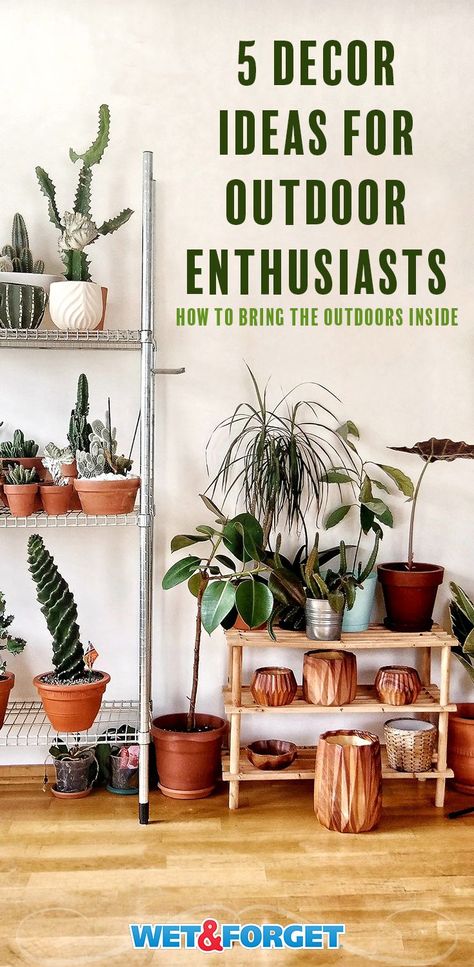 Bring your love for the outdoors inside with these 5 neat decoration ideas. Neighborhood Park, Plant Prints, Diy Nature, Rustic Bowls, Inside Decor, Candle Wrap, Nature Home, Outdoors Inside, Nature Inspired Decor