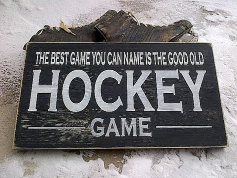 The best game you can name is the good old HOCKEY game wooden sign by Dressingroom5 Hockey Signs, Hockey Family, Hockey Crafts, Letter Board Quotes, Hockey Christmas, Hockey Decor, Hockey Room, Hockey Party, Hockey Boards