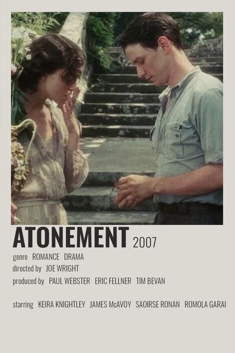 Atonement Movie, Future Wall, Romola Garai, Polaroid Movie Poster, Vanessa Redgrave, Tv Posters, Series To Watch, Polaroid Posters, Polaroid Poster