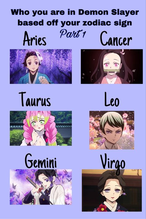 here is some of the zodiac signs. look out for part two! #animeicons #animeaesthetic #animesofticons #animeappicon #demonslayeredit #demonslayerwallpaper #tanjiroedit #nezukoedit #nezukokamado #nezukochan #shinobu #zodiacsign #zodiac Kny Zodiac Signs, Tbhk Zodiac Signs, Demon Slayer Zodiac Signs, Anime Horoscope, Anime Zodiac, Gemini And Virgo, Anime Butterfly, Anime Base, Tokyo Ravens