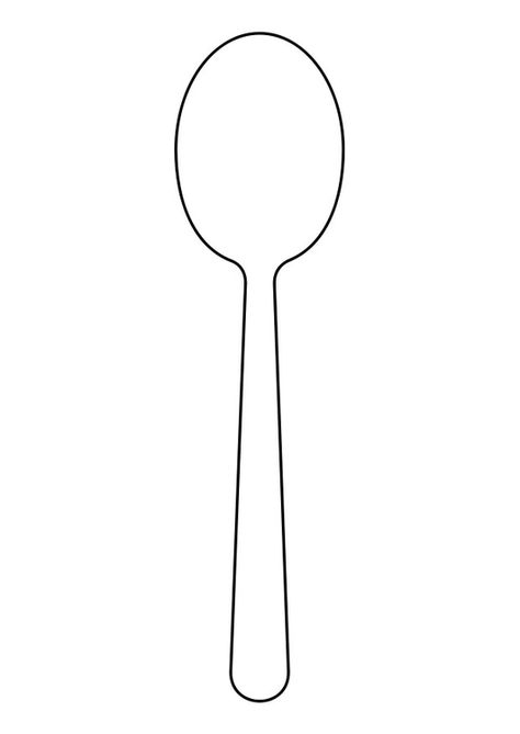 Coloring page spoon Spoon Drawing, Toddler Fine Motor Activities, Letter D Crafts, Musical Instruments Drawing, Apple Picture, Wooden Serving Boards, Carved Spoons, Spoon Carving, Kitchen Ware