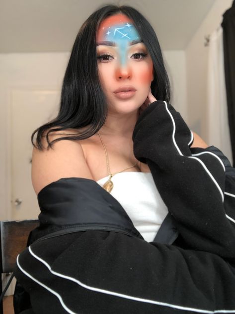 Sagittarius Cosplay, Saggitarius Make Up, Sagittarius Makeup, Aquarius Makeup Look Zodiac, Zodiac Makeup Looks Scorpio, Astrology Makeup Looks, Zodiac Makeup, Makeup Faces, Sagittarius Art