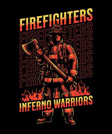 Firefighter holding an axe T-Shirt Design Template Firefighter T Shirt Design, T Shirt Design Template, Design Techniques, Firefighter, T Shirt Design, Shirt Print, New Design, Design Template, Shirt Design