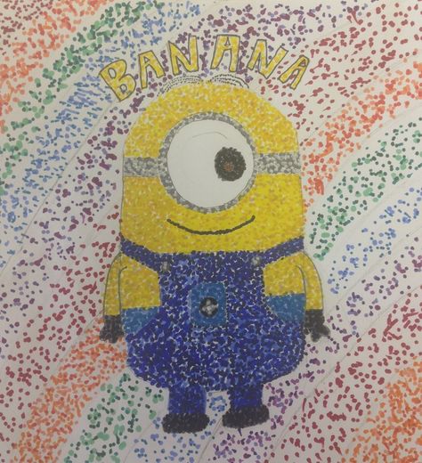 5th and sixth grade/ middle school art project inspired by George Seurat and Paul Signac/ pointillism One Point Perspective Drawings, Middle School Art Project, Minion Sketch, George Seurat, Pointalism Art, Color Mixing Chart Acrylic, Perspective Drawings, 3d Pencil Drawings, Paul Signac